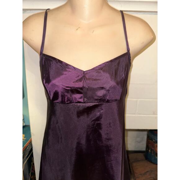 NANETTE LEPORE PURPLE SILK SLIPDRESS 4 - Picture 2 of 7